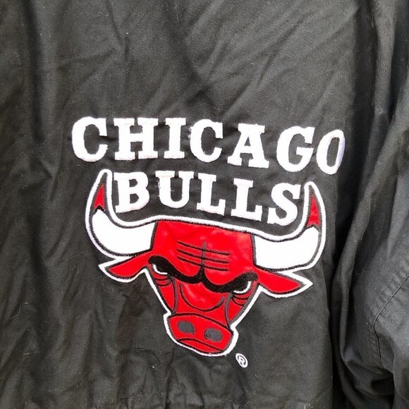 Vintage Chicago Bulls Jacket NBA X Competitor Big Logo Coat XL - Picture 2 of 11